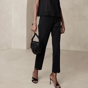 Banana Republic Siena Slim Wool Ankle Pant Black 14 444805